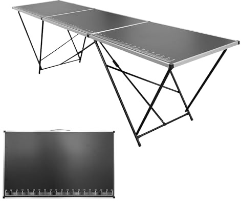 Lemodo Tapeziertisch klappbar, Stabiler Arbeitstisch, Mehrzwecktisch, Flohmarkttisch 300x60 cm, Multifunktionstisch bis 30kg belastbar