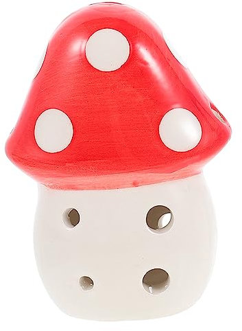 JOINPAYA Keramik Okarina Instrument Pilzform Okarina Für Junge Mädchen Spielzeug Blasinstrumentenklang Einfach Zu Bedienen Kleine Musikspielzeug Für Anfänger