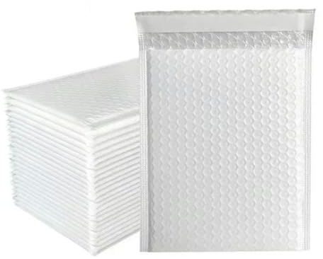 100 Stück Umschläge für Versandpakete, schwarz, Verpackungsmaterial, Luftpolsterversand, Verpackungsbeutel, Umschläge, Versandpaket, für kleine Unternehmen, Weiß, 15 x 18 cm