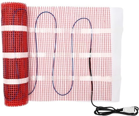 WAZYKJMDXX Electric Floor Heating Kit Double-Conductor Cable, 600N Deformation Force Perfect for Yoga Studios, Wet Rooms & Residential Use