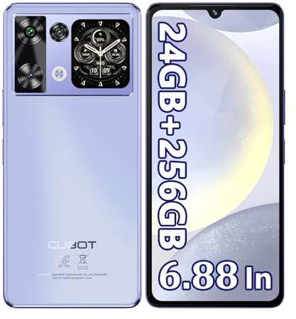 CUBOT P90 Smartphone Android 15, 24GB RAM+256GB ROM Telefono Cellulare G100, 6.88 120Hz Cellulari e Smartphone, 1.72 Touch Screen Posteriore, 64MP+16MP Telefoni, 5100mAh/18W, NFC/Face ID/Fingerprint