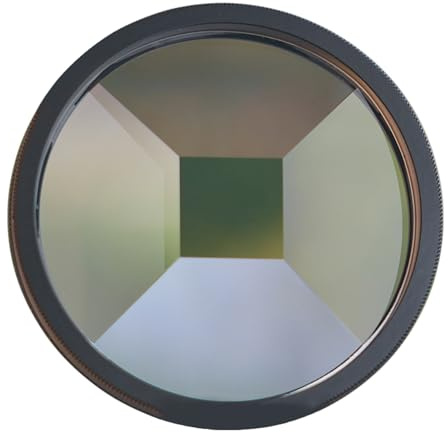 RGYBAO 49 mm Kaleidoskope, Glas, prismatischer Kameraobjektivfilter, Prismatischer Filter, Fotografie, Spezialeffekt, Kaleidoskope Spli