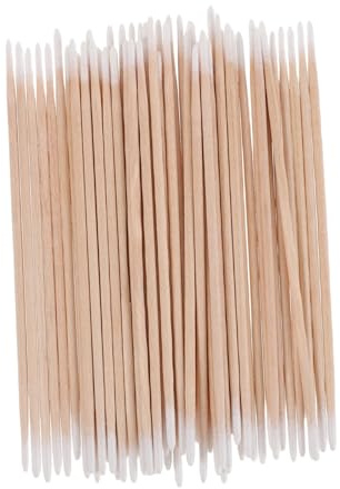 LOLIPPYY 1200 Pezzi Tamponi di Cotone Usa e Getta con Doppia Punta in Legno e Cotone per Manicure e Bellezza, Design Igienico Doppio Uso per Progetti Fai da Te e Saloni di Bellezza