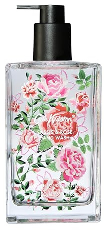 Cath Kidston Handwash 300ml In Glass, Scents of Cassie and Rose, Moisturiser, Kitchen or Bathroom, Vegan and Cruelty Free, Beauty Gift, Christmas Stocking Filler