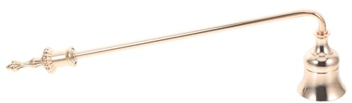 LOLIPPYY Kerzenlöscher Goldenes Design aus Aluminium mit Langem Griff Vintage Stil zur Sicheren Flammenlöschung bei Teelichtern und Kerzendochten