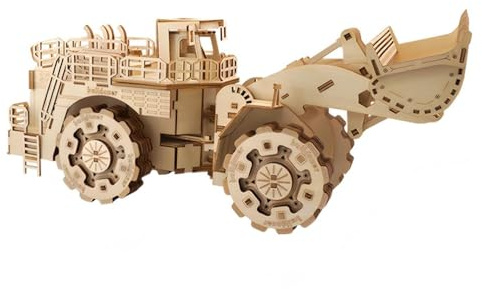 Exquisites Bulldozer Holzpuzzle Spielzeug, DIY Bausatz, 3D Mechanik Puzzlespiel, geeignet für Erwachsene und Jugendliche, Spielzeugpistole, kreatives, einzigartiges Geschenk