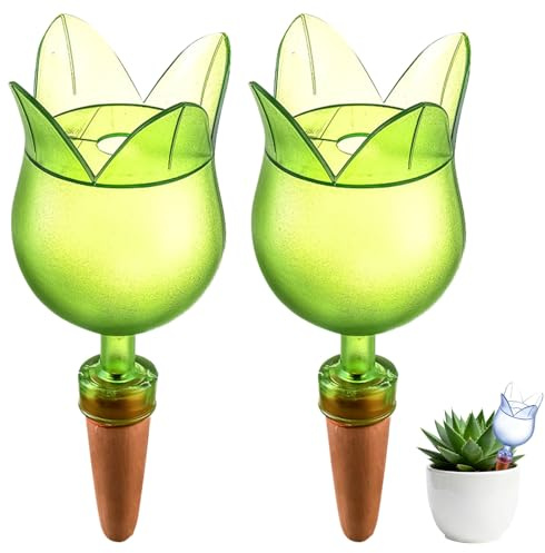 2 sfere di irrigazione automatiche per piante, per irrigazione delle piante, per piccole piante, sistema di irrigazione per camere, balcone (C)