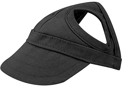 Haustier Hund Katze Baseball Outdoor Cap Sunbonnet einstellbare Streifen Sommer Reise Sport Hut MEHRWEG VERPACKUNG socialme-eu(S-Schwarz)