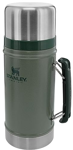 Stanley Classic Legendary Food Jar 0.94L - Hot For 20 Hours - BPA-Free - Stainless Steel Coffee Flask - Leakproof Lid Doubles As Cup - Dishwasher Safe - Thermal Lunch Box - Hammertone Green