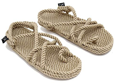 Nomadics Toe Joe Unisex-Erwachsene Sandale aus Seil Camel, 39