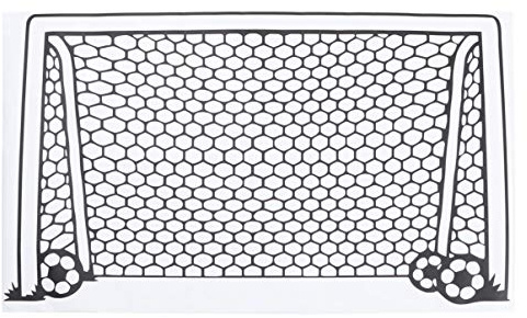 Fußballtor Aufkleber Selbstklebende Fußballnetz Wandtattoo Geschnitzt Graffiti PVC Kunst Tapete Sport Paste für Jungen nach Hause Fans (Schwarz)