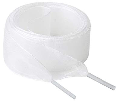 sourcing map 2 Paar 2,5 cm Breite Durchsichtig Schneegarn Turnschuhe Schnürsenkel Weiß 90cm