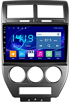 BANNESE GPS Navigation for Car Android 9 Navigation System for COMPASS 2006-2010 Car Multimedia Player, Wireless Carplay & Wired Android Auto 4GB+64GB
