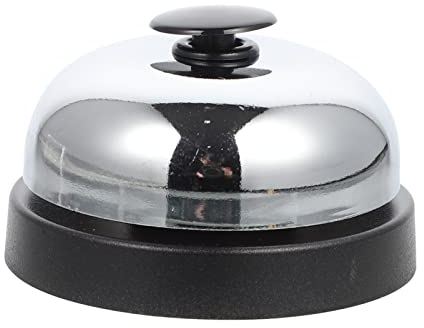 TOYANDONA Serviceklingel Tischklingel Handpressglocke Empfangsglocke Metallklingel Für Restaurant Büro Hotel Und Haushalt
