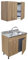 Arredobagno e Cucine Mobile sottolavello rovere, 2 sportelli con lavello inox cm.80 e scolapiatti