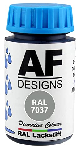 Alex Flittner Designs Lackstift RAL 7037 STAUBGRAU glänzend 50ml Holz Metall Möbel Bad Retuschierlack Reparaturlack