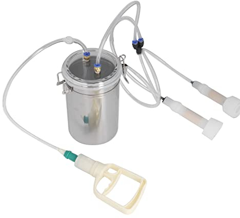 Manual Milking Machine, Goat Milking Machine Cow Hand Vacuum Pump Portable Milking Kit 2000ml Effort Saving Cow Milking Machine for Milk Plant Farm