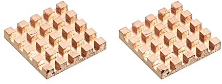 sourcing map Calor Disipador Kit Puro Cobre 15x15x2mm para IC Chip MOS Memoria Calor Disipación con Térmicas Almohadillas Paquete de 2