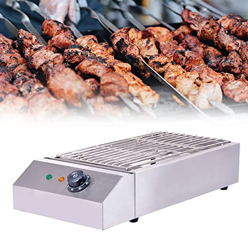 Piastra elettrica da Tavolo, Barbecue Portatile Senza Fumo Elettrico, griglia per Barbecue da Interno con Controllo della Temperatura del Vassoio antigoccia Riempito d'Acqua, griglia per Kebab