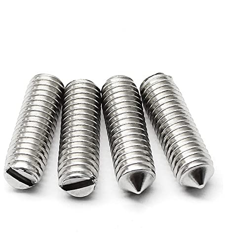 20PC M2M3M4 EIN-Wort-Spitzen-Stellschraube Edelstahl 304 GB71 Madenschraube M2.5 Spitzmaschinenreis M1.6 (Color : M2*6)