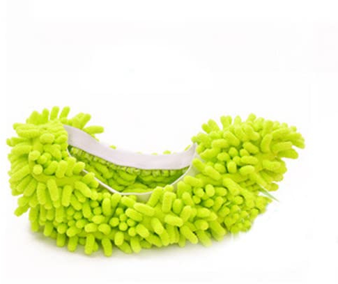 RIAAJ Limpiador de Polvo, Zapatillas, casa, baño, Suelo, Limpieza, mopa, Zapatilla, Cubierta de Zapatos Perezosos, paño de Microfibra, Verde, 1 ud.