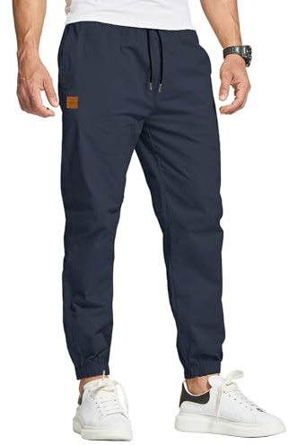 JustSun Pantalon Cargo Homme Chino Pantalon Jogging Homme Coton Sport Slim Fit Casual avec Quatre Poches