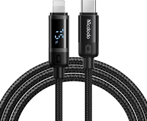 mcdodo USB C auf Lightning Kabel iPhone Ladekabel LED Restleistung des MobiltelefonsDelivery Typ C to Lightning Ladekabel für iPhone 14/13/12/11 Pro/11 Pro max/X/XS/XR/XS Max / 8/8 Plus