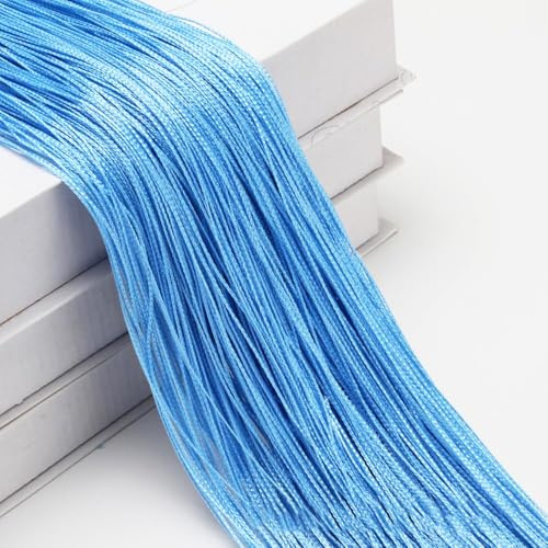 Wambere 2 Stück 1m × 2m Fadenvorhang Linienvorhang Türvorhang Hintergrundvorhang Seilvorhang Schnur Vorhang Gardine Curtain für Fensterdekoration Raumteiler Dekoration Feiertagsdekoration,Blau