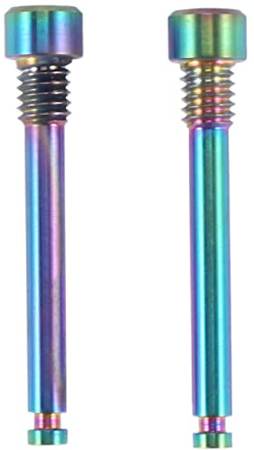 IDOLOVA Titanium Bolts for Bicycle Disc Brake Pad Threaded Pin Inserts Screw for R Hydraulic Disk Caliper-Dazzle Color