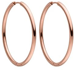 PURELEI® Echo Ohrringe, (Gold, Silber, Rosegold), Wasserfeste Ohrringe für Damen, Creolen aus Edelstahl, Geschenk für Frauen, 40mm Durchmesser (Roségold)