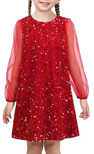 Sunny Fashion Vestito Bambina Argento Viola Brillante Luccichio Lustrino Color Block Senza Maniche 5-10 Anni