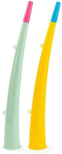 DIOXSTAR Trumpet Horn, Trumpet Toys, Noise Makers, Lightweight and Portable, Comfortable to Hold, Clear Sound, Party Favor & Football Fans, Assorted Colour (2 Pcs)