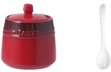 Pot à épices en céramique avec cuillère Pot à épices en céramique Pot à épices en céramique Pot de rangement chinois vintage Pot à épices vintage en céramique Pot de stockage de sucre granulé en céram