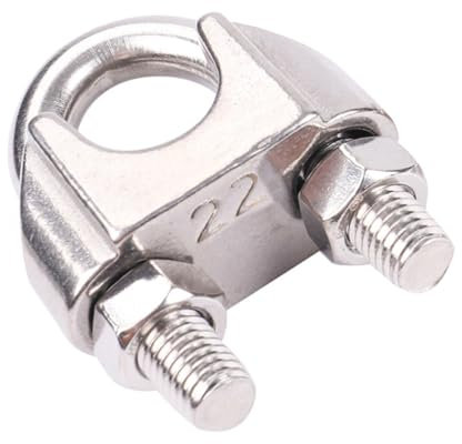 TOKIDNY 10stücke -kabelclip U-förmiger Clip Drahtseilbinder Spannfutter Sattelbinder Für Drahtseile Oder Kabel Mit Hoher Klemmkraft Silber