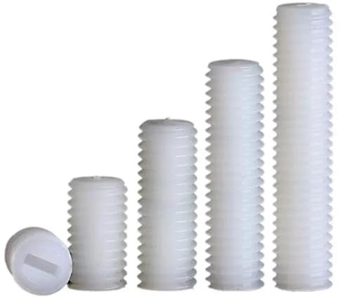 AYYSSM Vis de réglage en Nylon en Plastique Fendues à tête Plate Vis sans tête(20mm,M5 (30Pcs))