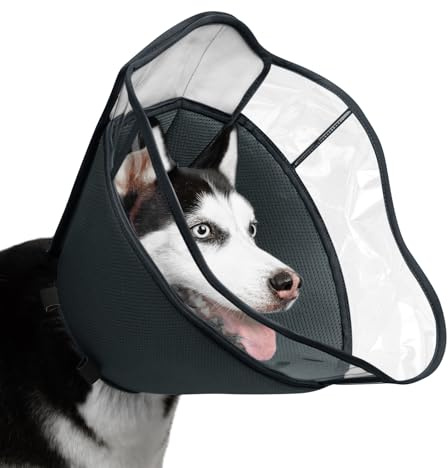 Mayerzon Halskrause Hund Weich Leckschutz, Schutzkragen Hunde Halskrause | Einstellbarer Hundekragen mit Leckschutz, Leichte Halskrausen für Hunde, Haustier-Elizabethanischer
