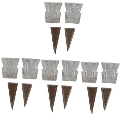 Operitacx 4 Set Installare Zeppe Rinforzate Cuneo Per Cunei Cuneo Spaccalegna Scissione Bushcraft Cuneo A Forma Di Cono Cuneo Di Ricambio Per Martello Ferro Da Stiro Argento 4 Pezzi*4