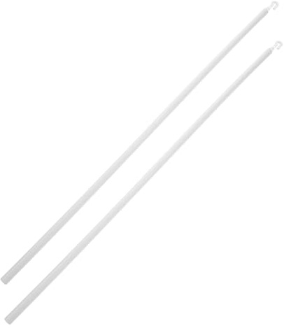 VALICLUD Varillas para Cortinas Extensibles 60 Cm, Soporte Extensor de Barra de Cortina en Acrílico Transparente, Accesorio Funcional para Persianas Verticales, Uso en Ventanas, Pack de 2