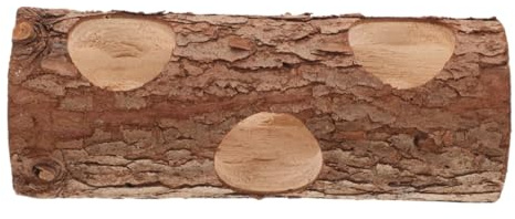 WEKADRIN Juguete para Roer Túnel De Madera Maciza para Hámster y Cobaya Grande, Accesorio para Jaula Tubular, Túnel De Exploración para Animales Pequeños En Jaula