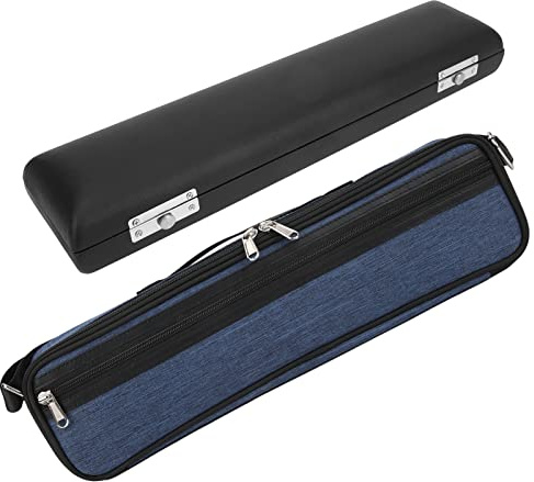 Yctze Flötentasche, Flötentasche, 16-Loch-Abdeckung, Zum Tragen von Kunstleder-Zubehör, Hart mit PU-Leder-Aufbewahrung, Musikinstrumente/Instrumentenzubehör/Blas- und Holzblasinst