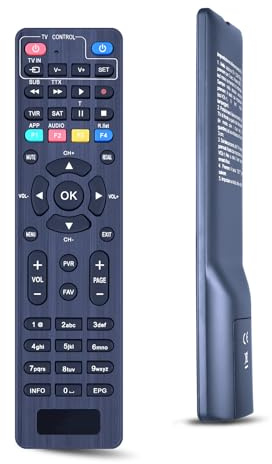 RYQIF Telecomando di ricambio adatto per ANFEL DVB-T2 HD Decoder T265 Hevc H265 KT1045 DIGIQUEST VARI MODELLI,per TLC Q10 - Q20 - Q30 - Q20HD - TI9 XSD 2.1