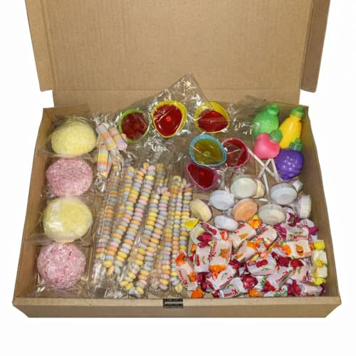 Assortiment de Bonbons Rétro, Box Cadeau Original, Confiseries Vintage, 70 Pièces