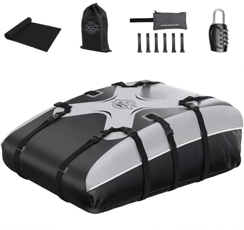 Sailnovo Car Rooftop Cargo Carrier Bag 20 Cuft for Most Vehicles with Rack