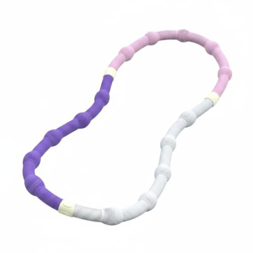 Milageto Cerceau de Fitness Cerceau d'exercice Pondéré Cerceau de Gymnastique Cerceau Pliable Structure Flexible en Acier Alliage et PVC pour Renforcement du, 1KG 50-80 Catties