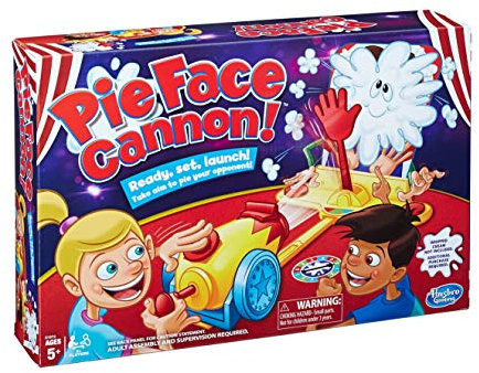 Hasbro Gaming Pie Face Cannon Game Whipped Cream Family Board Game Kids Ages 5 and Up