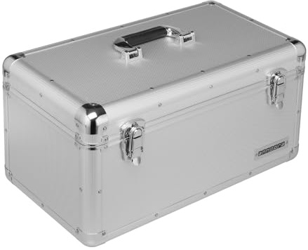 anndora® Werkzeugkoffer leer - silber | 28 Liter - XL Werkzeugkasten Werkzeugbox - mit Einsatz