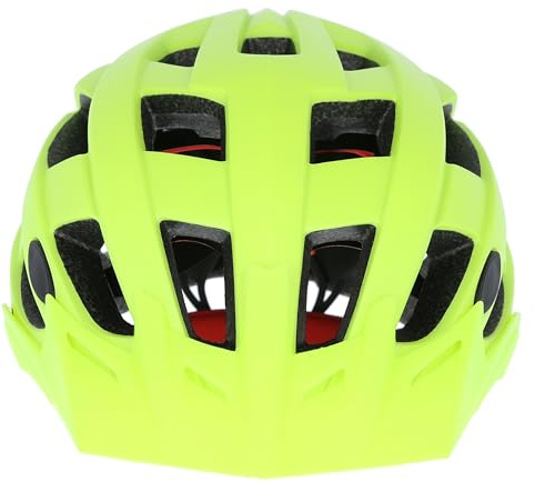 Trespass Adult Bike Helmet Lightweight Cycling Helmet, All Round Ventilation, Removable Visor, Hi Vis Style Black Red Green Orange Yellow Zprokit