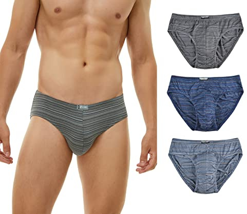 Knitlord sous-vêtements en Bambou pour Hommes, Doux et légers, Taille Basse, Paquet de 3 (2XL)