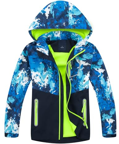 LAUSONS Manteau mi saison garçon imperméable - Veste militaire coupe vent garcon avec capuche