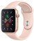 Apple Watch Series 5 (GPS, 44mm) - Gold Aluminum Case with Pink Sport Band (Renewed)